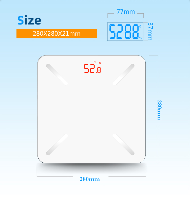 bluetooth scale with LED display 180kg