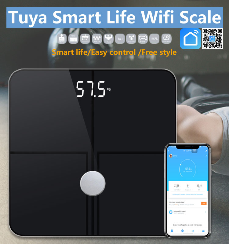 Wifi Bluetooth Auto Switch Smart scale 