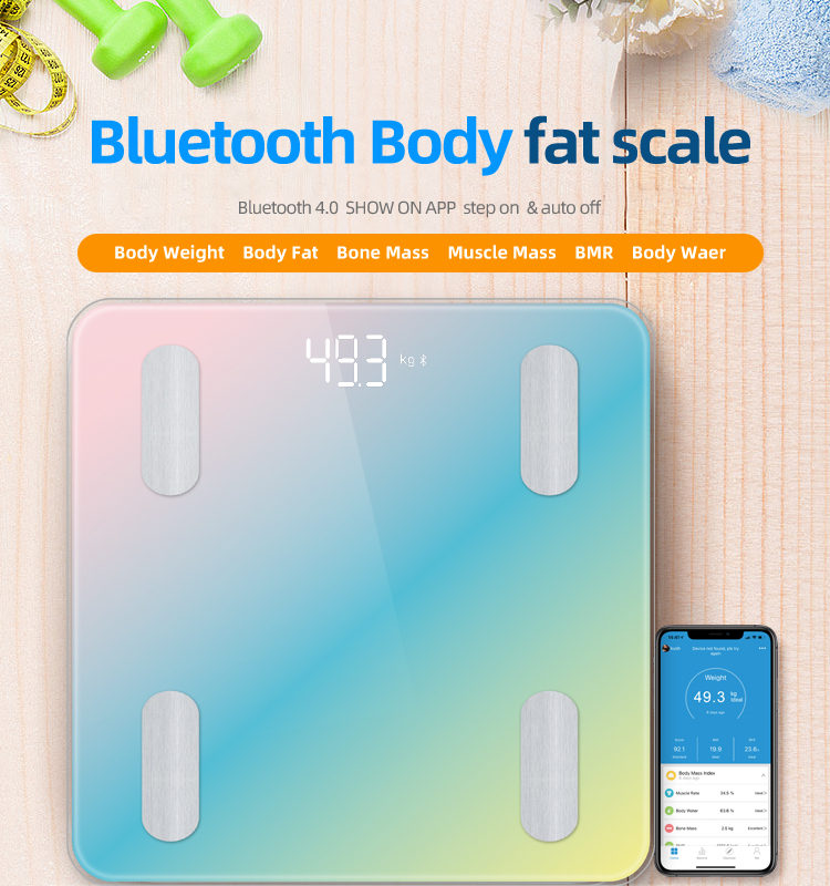 Smart body fat weight scale in digital