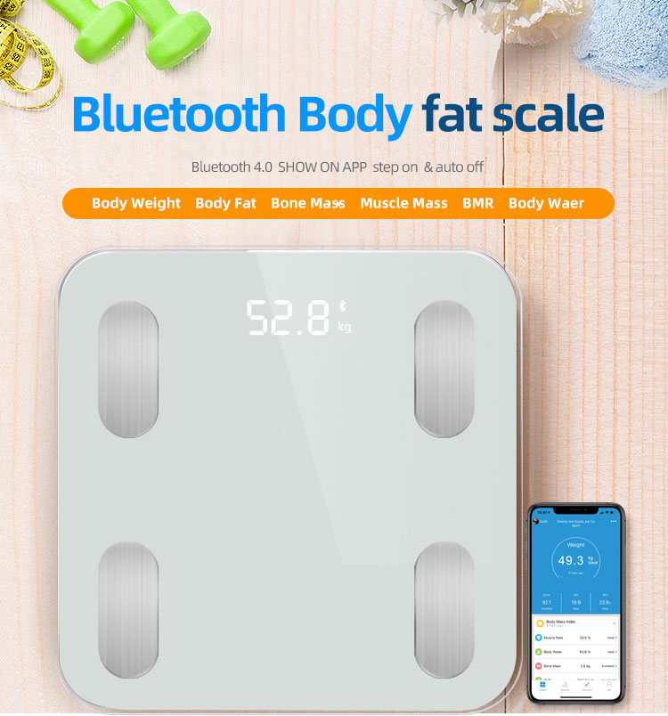 Bluetooth Electronic Body Composition Monitors 400lb SCALE 