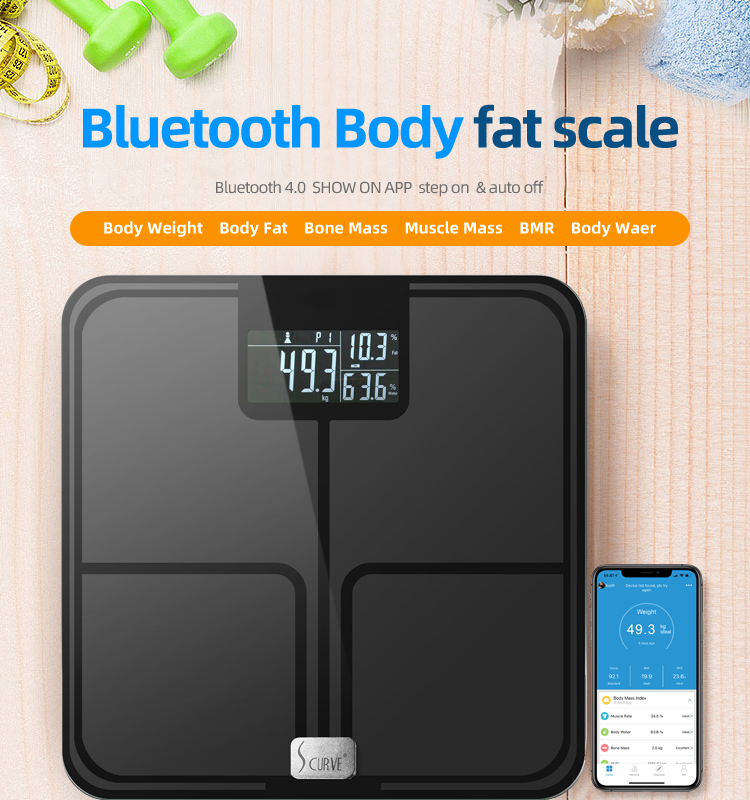 Bluetooth Body Fat Scale with smart phone app