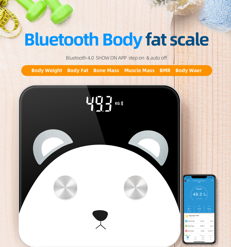 LED Bluetooth Body Scales use at bathroom