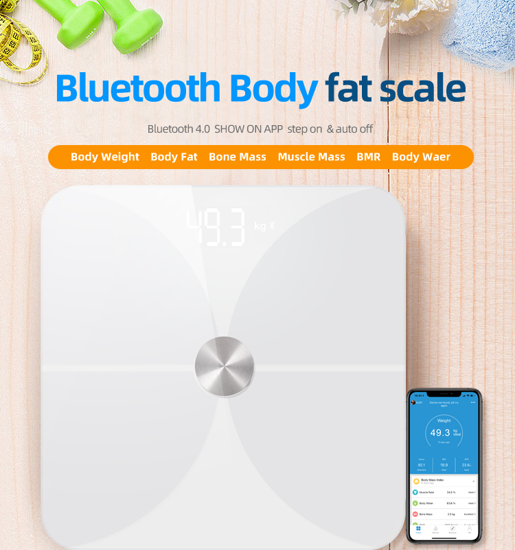 Bathroom use smart body fat digital scale