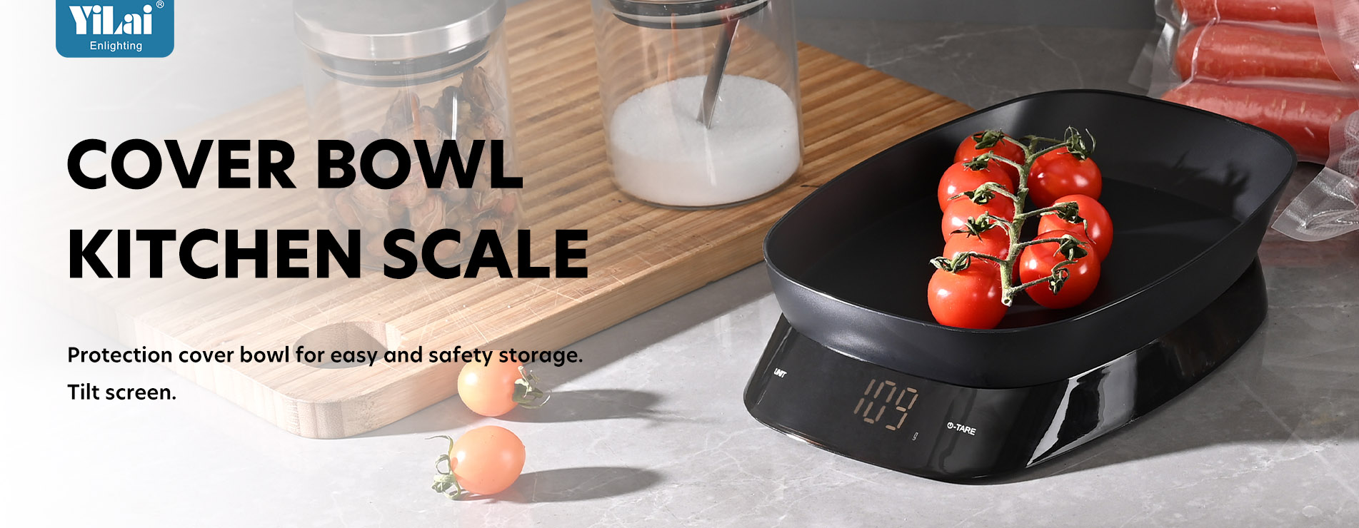 Kitchen scale with bowl